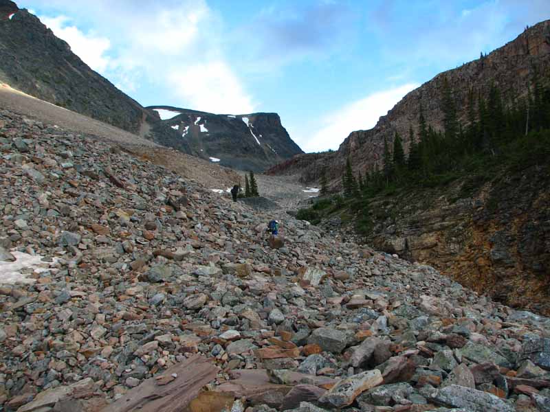 Bypassing the Headwall - Below Kataka Mountain