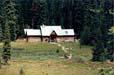 Stanley Mitchell Hut from The Iceline Trail